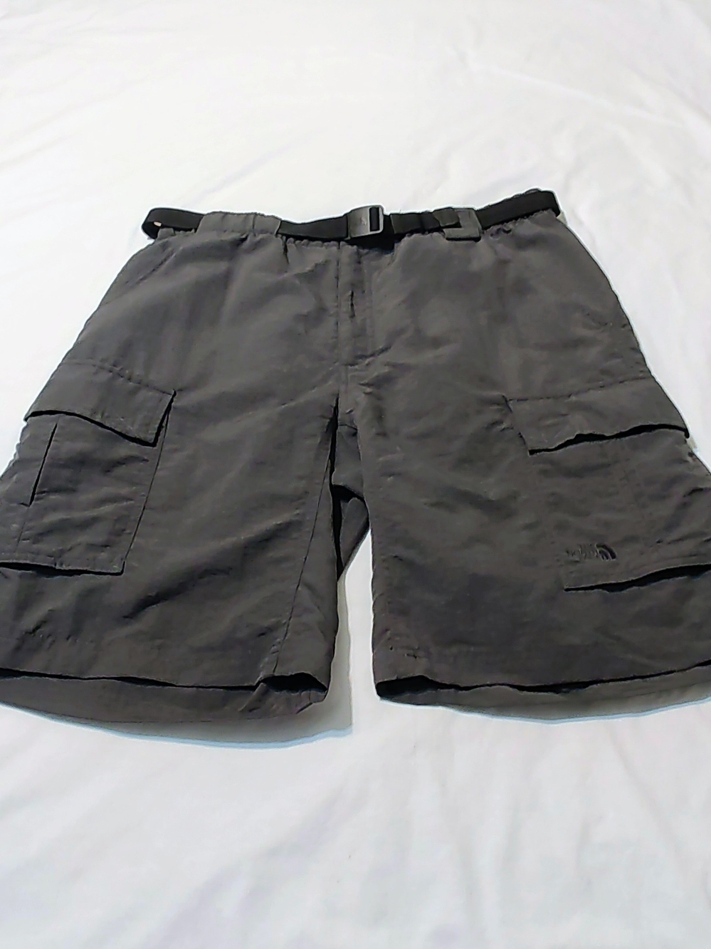 The North Face Men's Dark Gray Cargo Hybrid Shorts with Belt